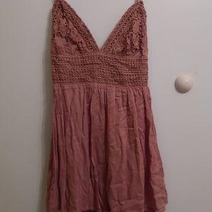 Boutique Lace-detailed Open Back Romper